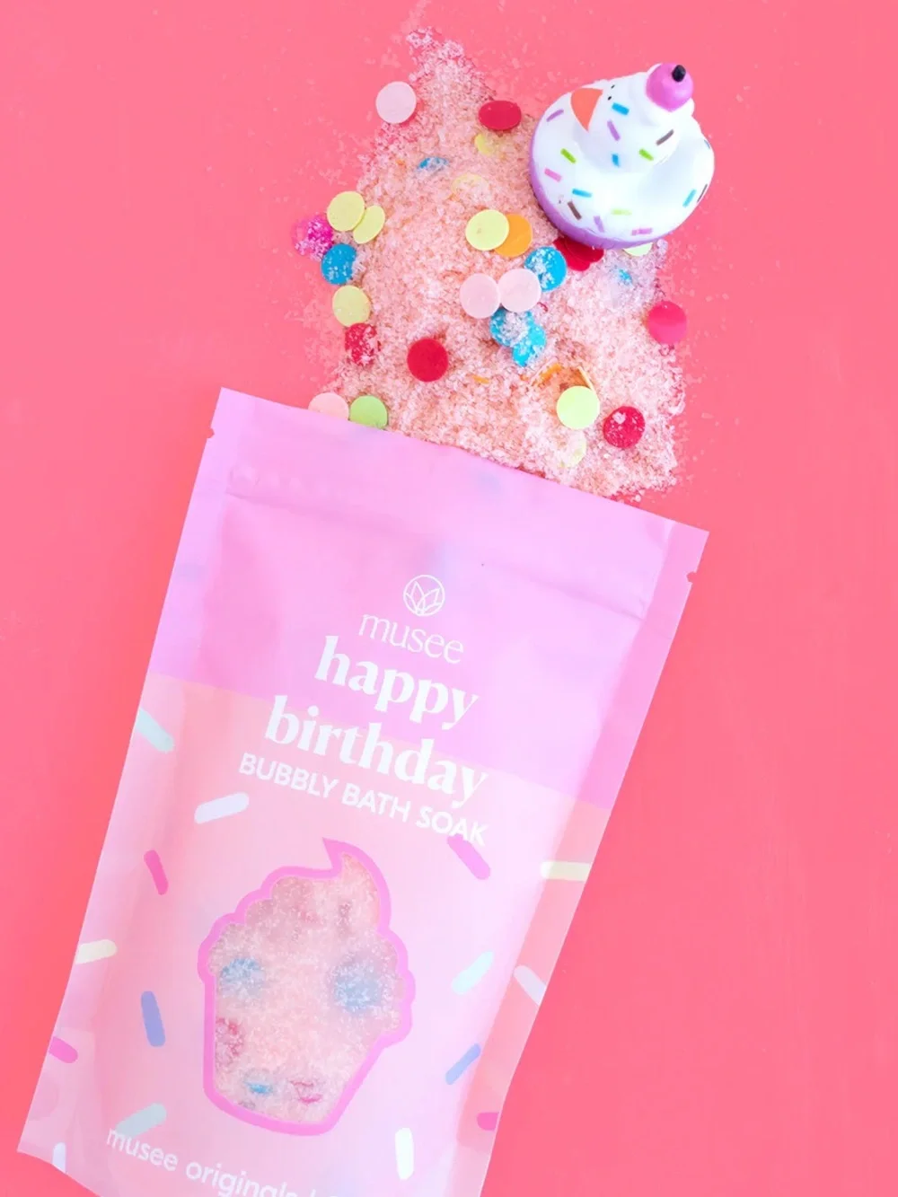 Musee Pink Happy Birthday Ultimate Birthday Gift Set- 4 Musee Bath Products